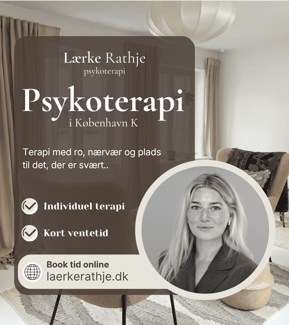 Halvskærmsannonce: Lærke Rathje psykoterapi
