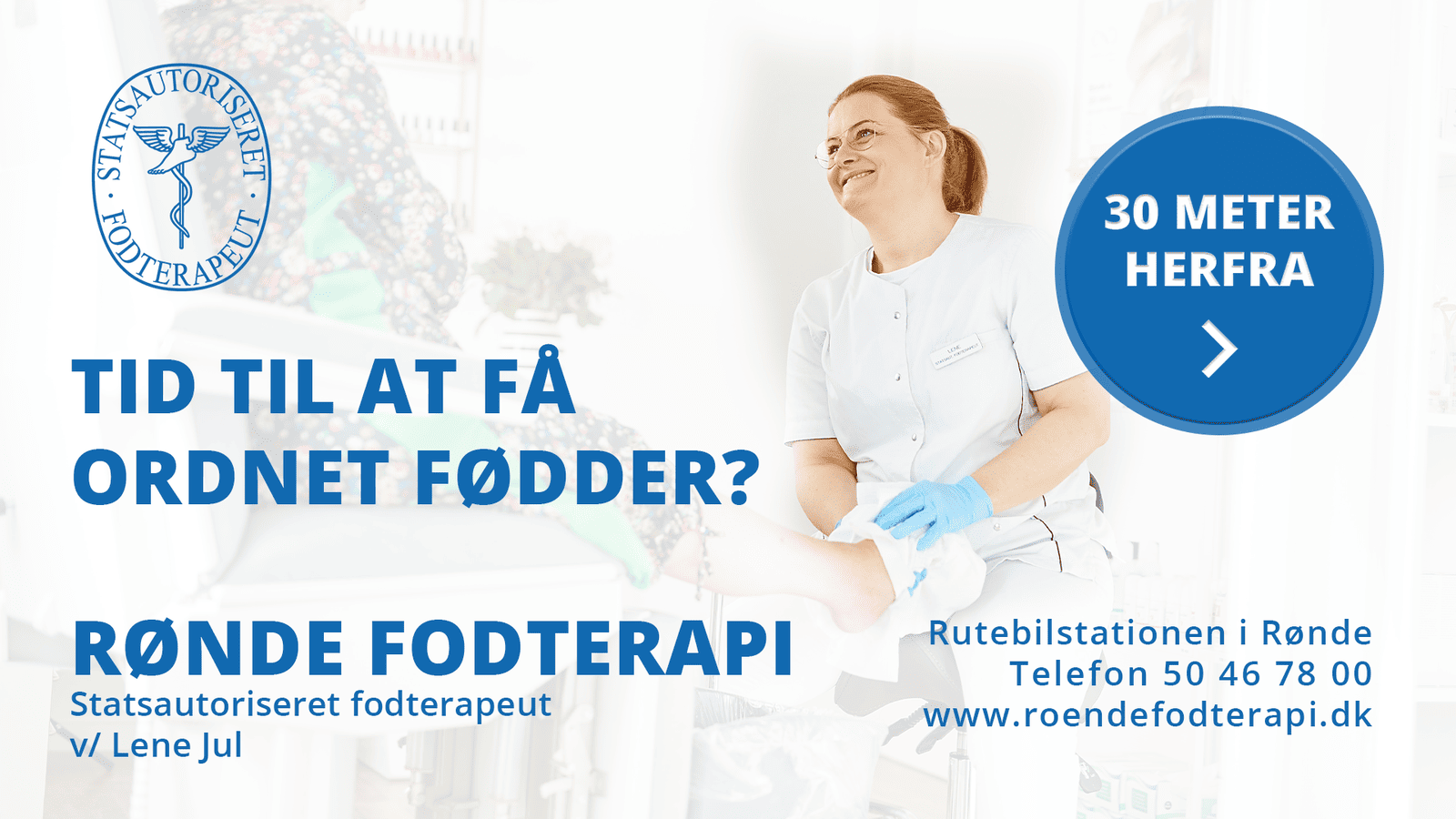 Fuldskærmsannonce: Rønde Fodterapi