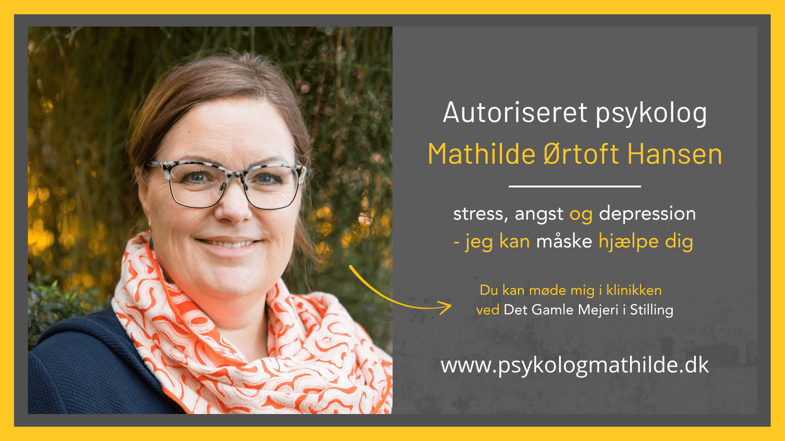 Fuldskærmsannonce: Mathilde Ørtoft Hansen, autoriseret psykolog
